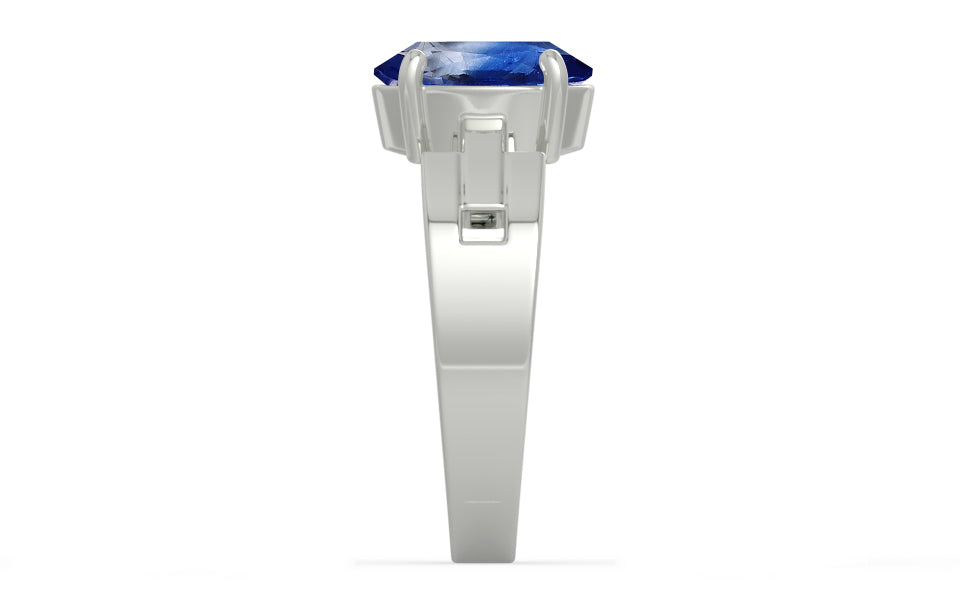 Sterling Silver Ceylon Blue Sapphire Ring Limited Quality (R8)