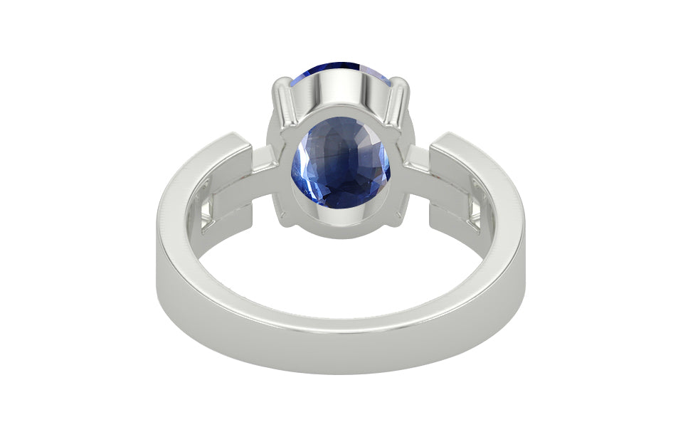 Sterling Silver Ceylon Blue Sapphire Ring Limited Quality (R8)