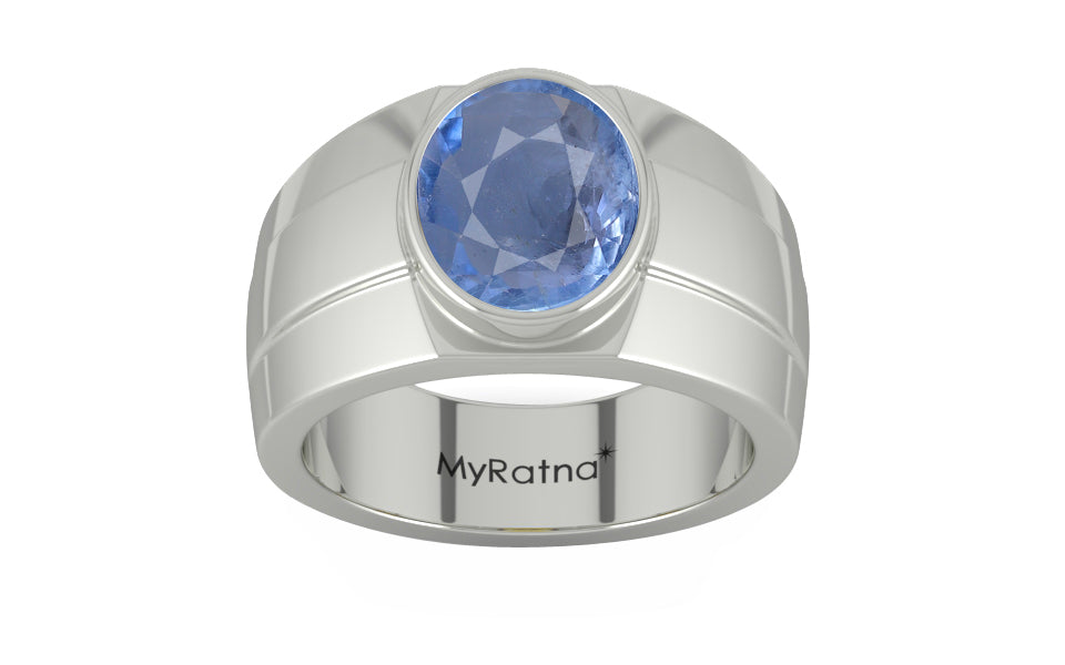 Sterling Silver Ceylon Blue Sapphire Ring Prime Quality (R1)