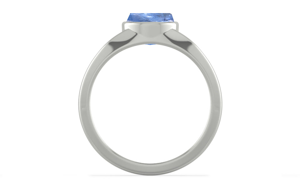 Sterling Silver Ceylon Blue Sapphire Ring Prime Quality (R10)