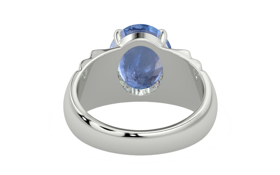 Sterling Silver Ceylon Blue Sapphire Ring Prime Quality (R4)