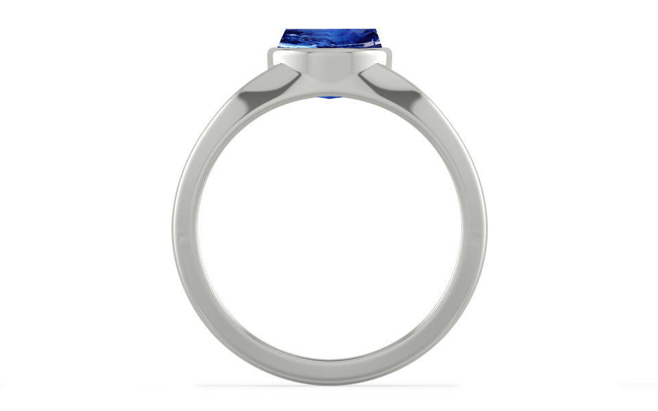 Sterling Silver Ceylon Blue Sapphire Ring Rare Quality (R10)