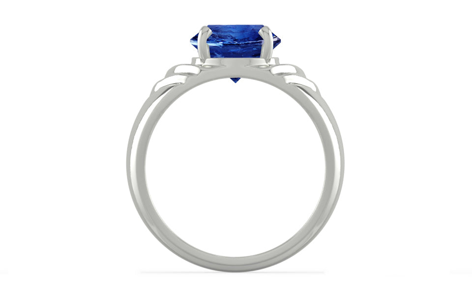 Sterling Silver Ceylon Blue Sapphire Ring Rare Quality (R4)