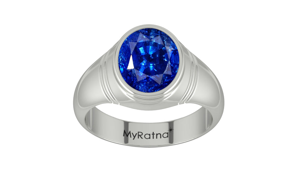 Sterling Silver Ceylon Blue Sapphire Ring Rare Quality (R7)