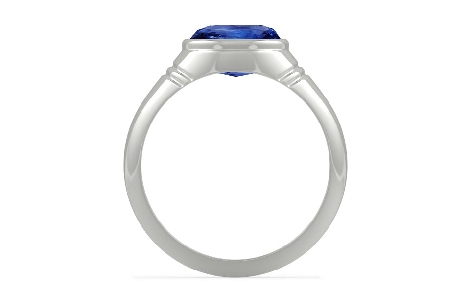 Sterling Silver Ceylon Blue Sapphire Ring Rare Quality (R7)