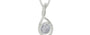 Sterling Silver Ceylon White Sapphire Pendant Fine Quality (P1)