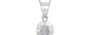 Sterling Silver Ceylon White Sapphire Pendant Fine Quality (P11)