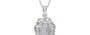 Sterling Silver Ceylon White Sapphire Pendant Fine Quality (P5)