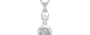 Sterling Silver Ceylon White Sapphire Pendant Fine Quality (P6)