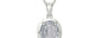 Sterling Silver Ceylon White Sapphire Pendant Fine Quality (P8)
