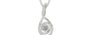 Sterling Silver Ceylon White Sapphire Pendant Limited Quality (P1)