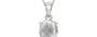 Sterling Silver Ceylon White Sapphire Pendant Limited Quality (P10)