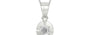 Sterling Silver Ceylon White Sapphire Pendant Limited Quality (P11)