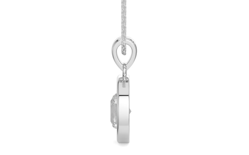 Sterling Silver Ceylon White Sapphire Pendant Limited Quality (P2)