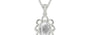 Sterling Silver Ceylon White Sapphire Pendant Limited Quality (P3)