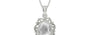 Sterling Silver Ceylon White Sapphire Pendant Limited Quality (P5)