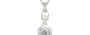 Sterling Silver Ceylon White Sapphire Pendant Limited Quality (P6)