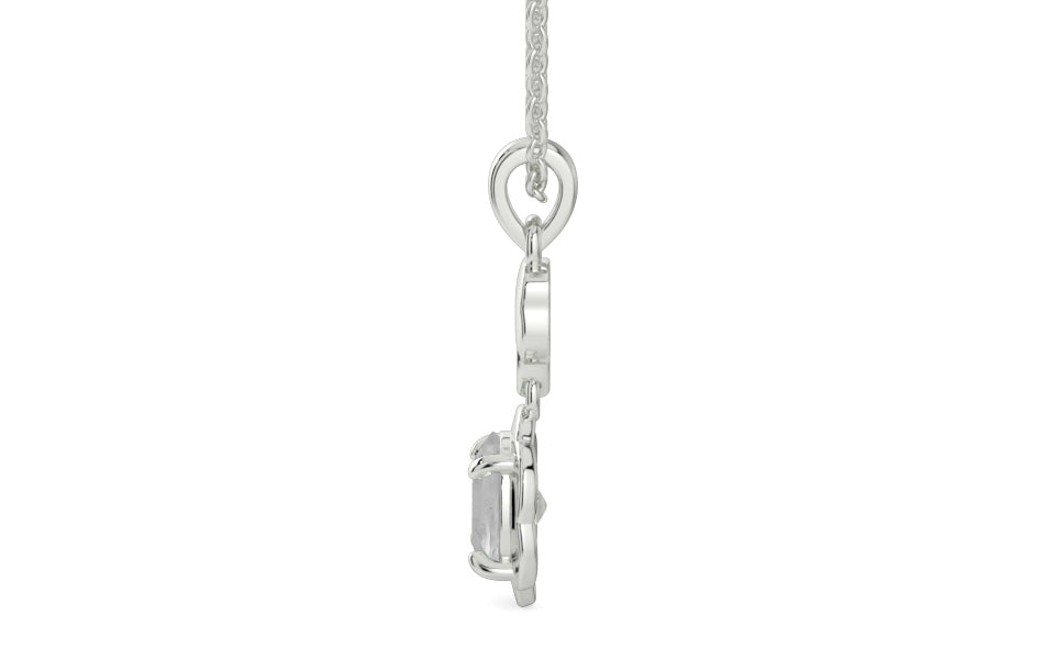 Sterling Silver Ceylon White Sapphire Pendant Limited Quality (P6)