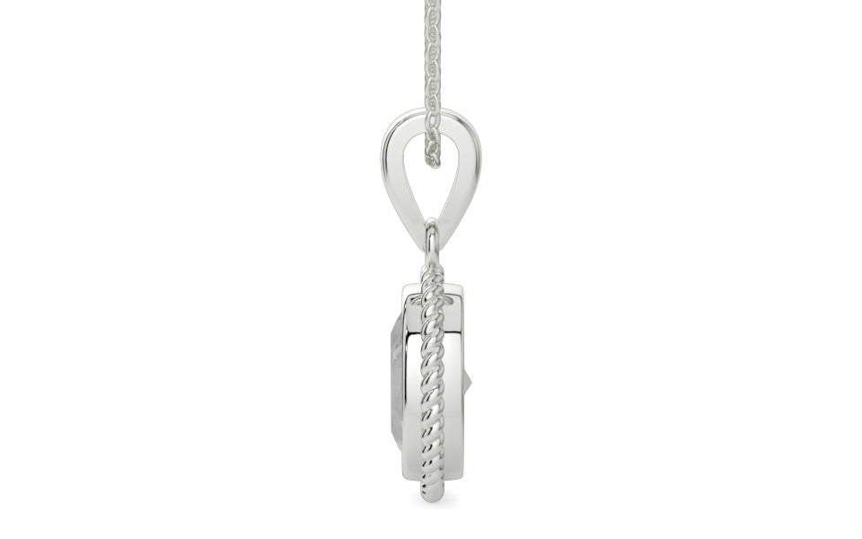 Sterling Silver Ceylon White Sapphire Pendant Limited Quality (P7)