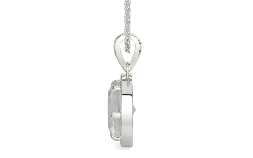 Sterling Silver Ceylon White Sapphire Pendant Limited Quality (P8)