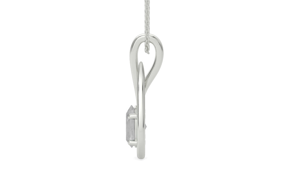 Sterling Silver Ceylon White Sapphire Pendant Limited Quality (P9)