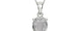 Sterling Silver Ceylon White Sapphire Pendant Prime Quality (P10)