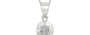 Sterling Silver Ceylon White Sapphire Pendant Prime Quality (P11)