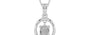 Sterling Silver Ceylon White Sapphire Pendant Prime Quality (P2)