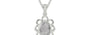 Sterling Silver Ceylon White Sapphire Pendant Prime Quality (P3)