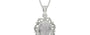Sterling Silver Ceylon White Sapphire Pendant Prime Quality (P5)