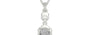 Sterling Silver Ceylon White Sapphire Pendant Prime Quality (P6)