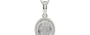 Sterling Silver Ceylon White Sapphire Pendant Prime Quality (P7)