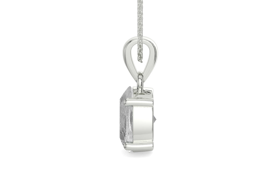 Sterling Silver Ceylon White Sapphire Pendant Rare Quality (P10)