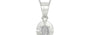 Sterling Silver Ceylon White Sapphire Pendant Rare Quality (P11)
