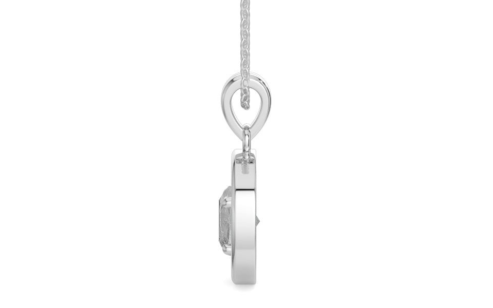 Sterling Silver Ceylon White Sapphire Pendant Rare Quality (P2)