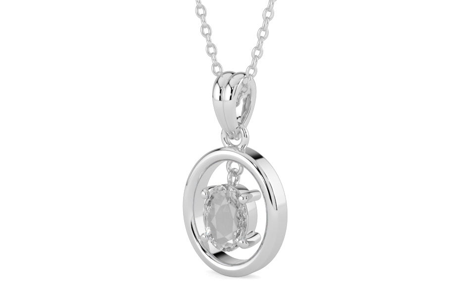 Sterling Silver Ceylon White Sapphire Pendant Rare Quality (P2)
