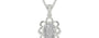 Sterling Silver Ceylon White Sapphire Pendant Rare Quality (P3)