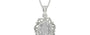 Sterling Silver Ceylon White Sapphire Pendant Rare Quality (P5)
