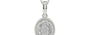 Sterling Silver Ceylon White Sapphire Pendant Rare Quality (P7)
