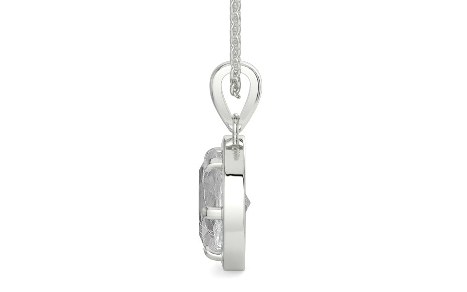 Sterling Silver Ceylon White Sapphire Pendant Rare Quality (P8)