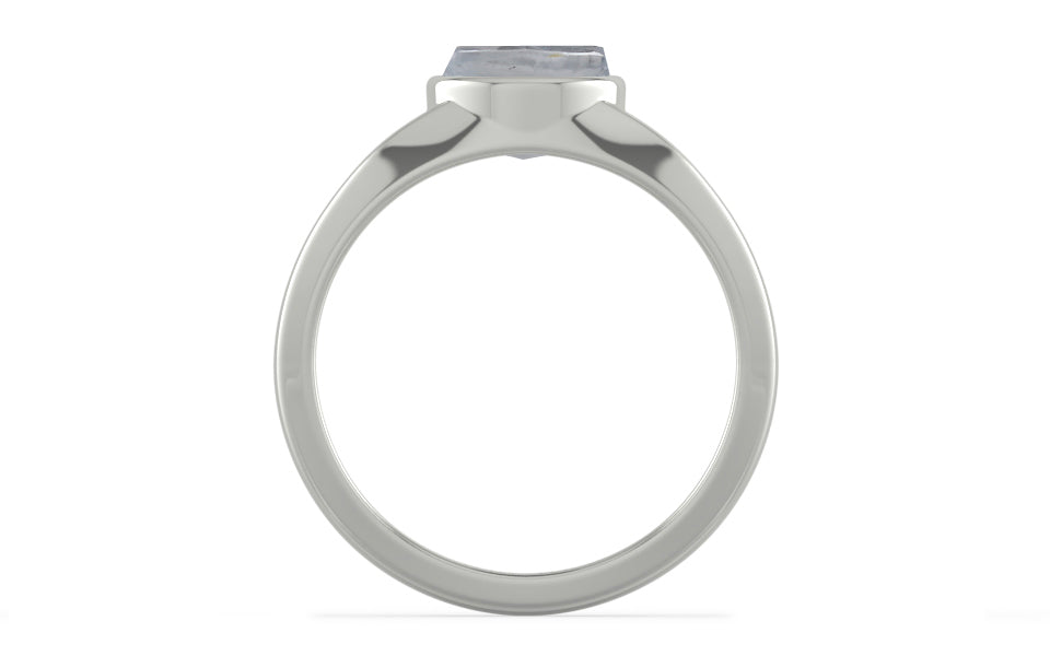 Sterling Silver Ceylon White Sapphire Ring Fine Quality (R10)