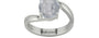 Sterling Silver Ceylon White Sapphire Ring Fine Quality (R2)