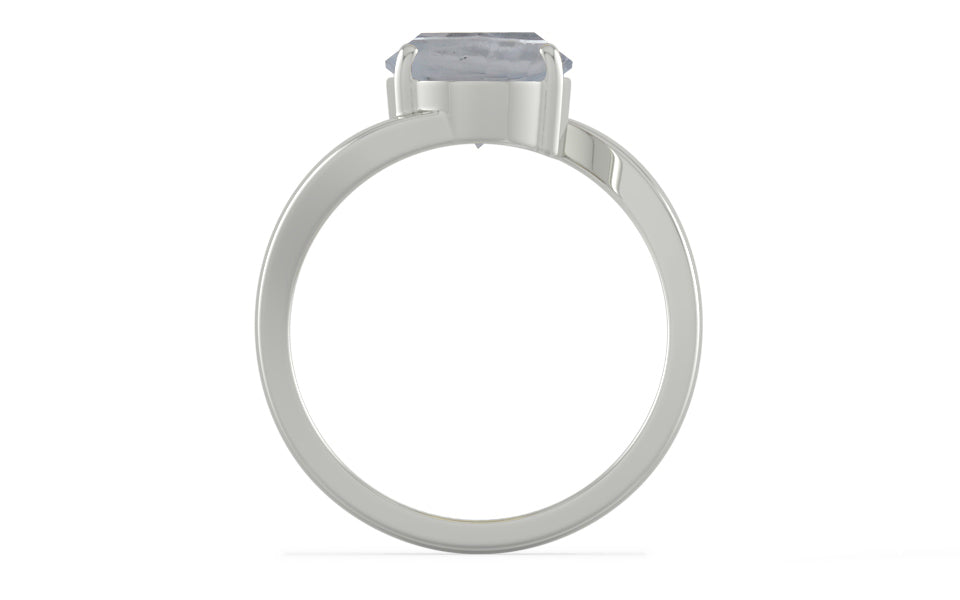 Sterling Silver Ceylon White Sapphire Ring Fine Quality (R2)