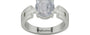Sterling Silver Ceylon White Sapphire Ring Fine Quality (R8)