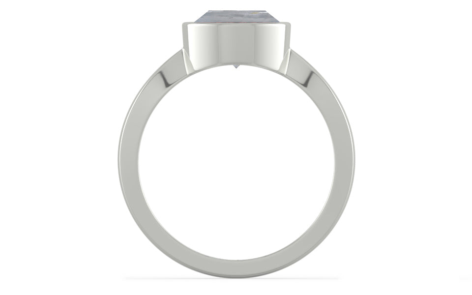 Sterling Silver Ceylon White Sapphire Ring Fine Quality (R9)