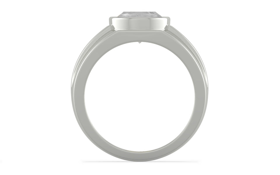 Sterling Silver Ceylon White Sapphire Ring Limited Quality (R1)
