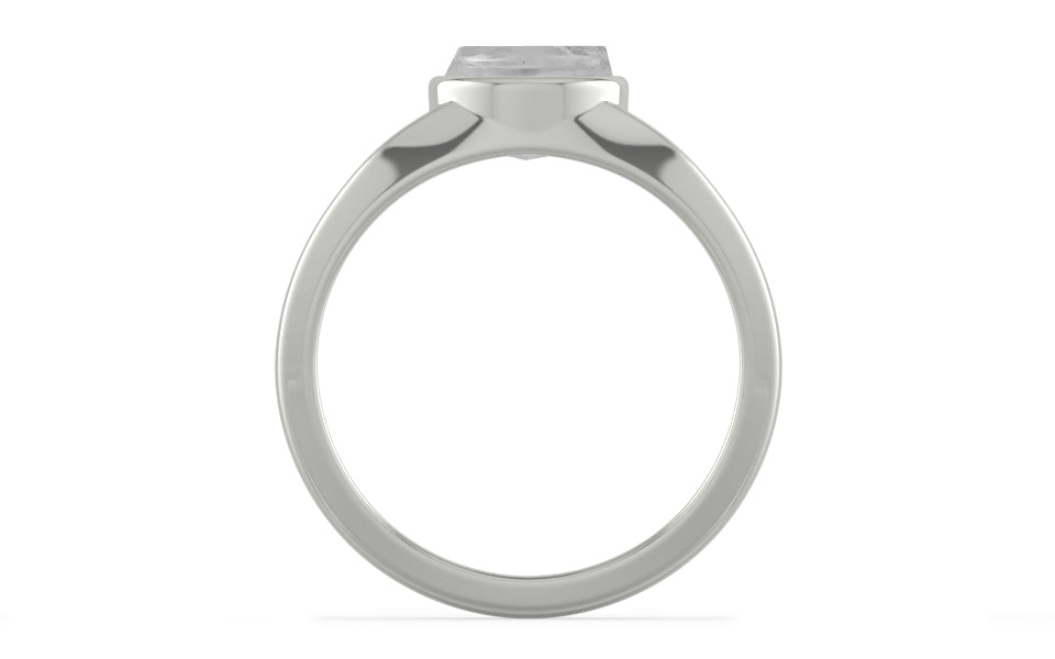 Sterling Silver Ceylon White Sapphire Ring Limited Quality (R10)