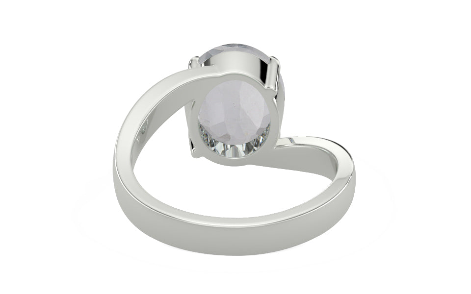 Sterling Silver Ceylon White Sapphire Ring Limited Quality (R2)