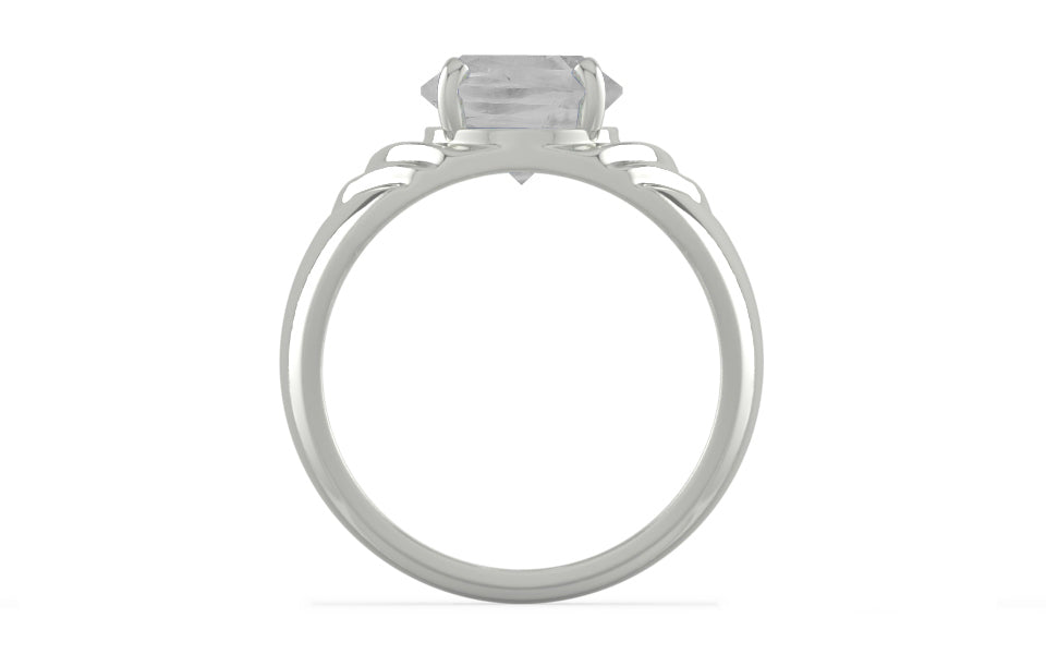 Sterling Silver Ceylon White Sapphire Ring Limited Quality (R4)
