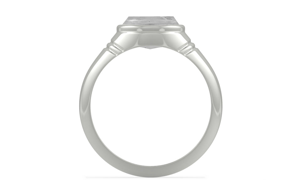Sterling Silver Ceylon White Sapphire Ring Limited Quality (R7)